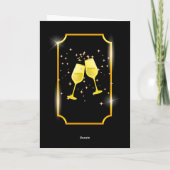 Happy 5th Wedding Jubileum Zwart & Goud Modern Kaart (Achterkant)