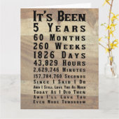 Happy 5th Wood Jubileum Kaart (Gele Bloem)