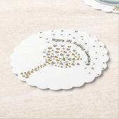 Happy 5th Wood Wedding Jubileum Onderzetter (Gekanteld)