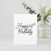 Happy 60e Verjaardag Cake Topper 60 Jaar Oud Bday Briefkaart (Staand voorkant)