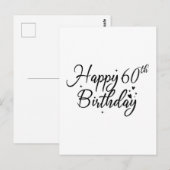 Happy 60e Verjaardag Cake Topper 60 Jaar Oud Bday Briefkaart (Voorkant / Achterkant)