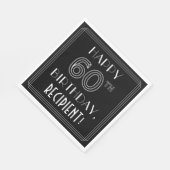 HAPPY 60TH BIRTHDAY; Art Deco Style; aangepaste na Servet (Hoek)