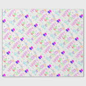 Happy 60th Birthday-ballonnen Cadeaupapier (Vlak)