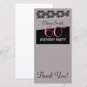 Happy 60th Birthday Bedankkaart (Voorkant / Achterkant)
