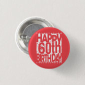 Happy 60th Birthday Celebration Ronde Button 3,2 Cm (Voorkant /achterkant)