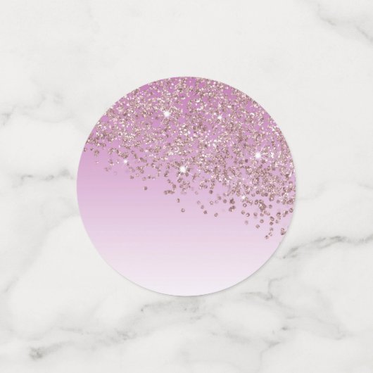 Happy 60th Birthday Chic Roos Gold Glitter Confetti (Kleine voorkant)