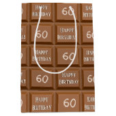 Happy 60th Birthday Chocolate Snoep Bar Medium Cadeauzakje (Voorkant)