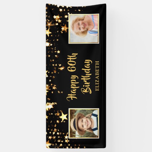 Happy 60th Birthday Dan & Now Foto's Stars Spandoek (Verticaal)