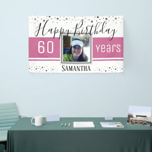 Happy 60th Birthday Fun Bold Confetti Spandoek (Beurs)