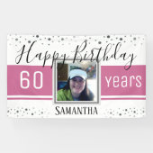 Happy 60th Birthday Fun Bold Confetti Spandoek (Horizontaal)