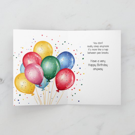 Happy 60th Birthday Fun Owl Humor Kaart (Binnen)