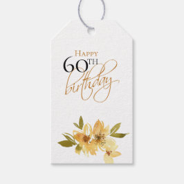 Happy 60th Birthday Gift Labels Cadeaulabel