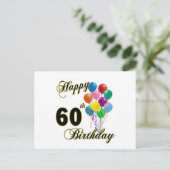 Happy 60th Birthday Gifts en Birthday Apparel Briefkaart (Staand voorkant)