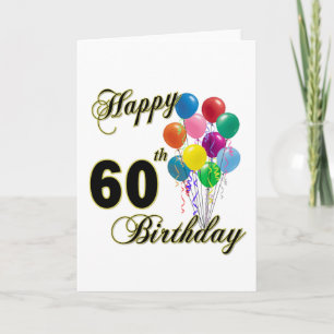 Happy 60th Birthday Gifts en Birthday Apparel Kaart