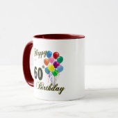 Happy 60th Birthday Gifts en Birthday Apparel Mok (Voorkant links)