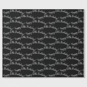 Happy 60th Birthday in zwart Cadeaupapier (Vlak)