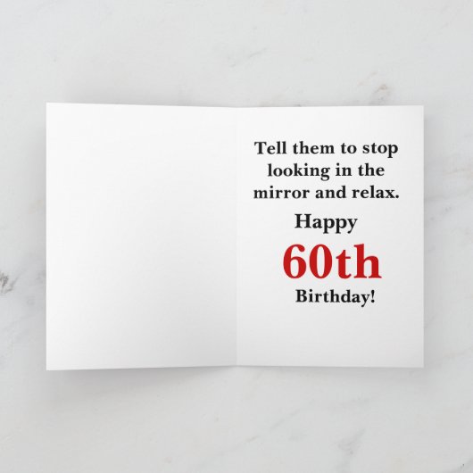 Happy 60th Birthday Kaart (Binnen)