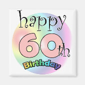 Happy 60th Birthday Magneet (Voorkant)