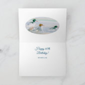 Happy 60th Birthday Merganser Goosander Bird Kaart (Binnen)