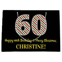 Happy 60th Birthday & Merry Kerstmis, aangepaste n