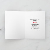 Happy 60th Birthday met humoristische draai Kaart (Binnen)