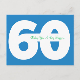 Happy 60th Birthday Milestone Briefkaarten - in he