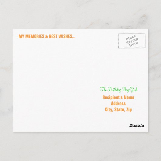 Happy 60th Birthday Milestone Briefkaarten - in he (Achterkant)