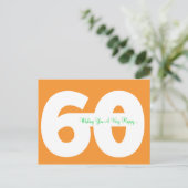 Happy 60th Birthday Milestone Briefkaarten - in Si (Staand voorkant)