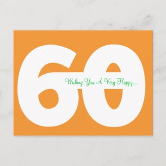 Happy 60th Birthday Milestone Briefkaarten - in Si