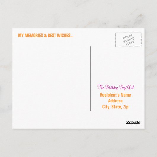 Happy 60th Birthday Milestone Briefkaarten - Magen (Achterkant)