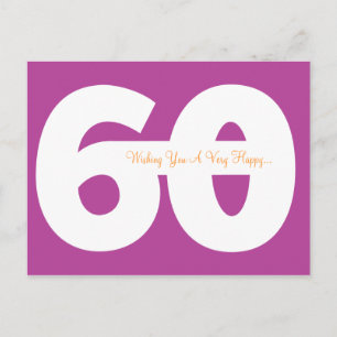 Happy 60th Birthday Milestone Briefkaarten - Magen