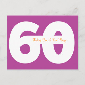 Happy 60th Birthday Milestone Briefkaarten - Magen