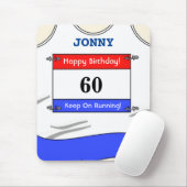 Happy 60th Birthday Mouse Mat for a Runner Muismat (Met muis)