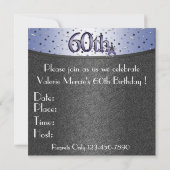 Happy 60th Birthday Party Invitation gepersonalise Kaart (Achterkant)