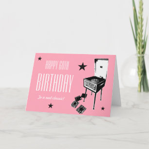 Happy 60th Birthday Retro Greetings Card Pink Kaart