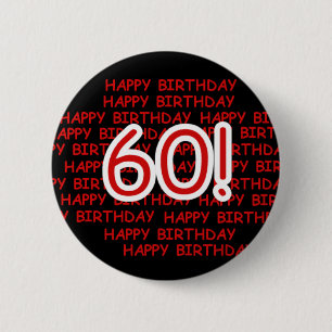 Happy 60th Birthday Ronde Button 5,7 Cm