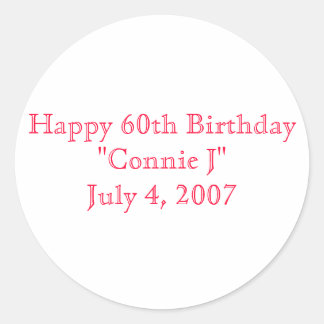 Happy 60th Birthday Ronde Sticker