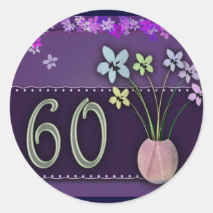 Happy 60th Birthday Ronde Sticker