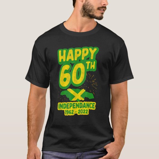 Happy 60th Independent 1962 1922 Jamaica Independe T-shirt (Voorkant)