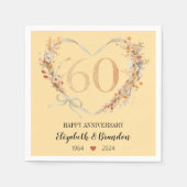 Happy 60th Jubileum bruiloftsservetten Servet (Voorkant)