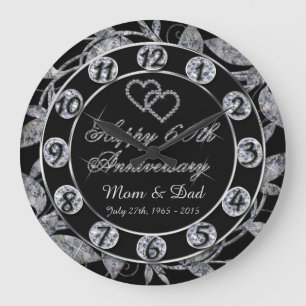 Happy 60th Jubileum Diamond Leaf Numbers Grote Klok