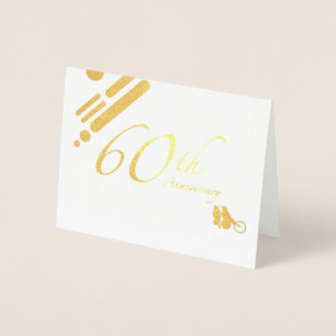 Happy 60th Jubileum Mod Birds Folie Kaarten