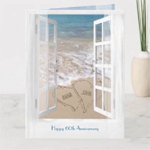 Happy 60th Jubileum open strand window Kaart