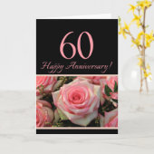 Happy 60th Jubileum rozen Kaart (Gele Bloem)
