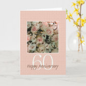Happy 60th Jubileum rozen Kaart (Gele Bloem)