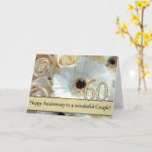 Happy 60th Jubileum rozen Kaart (Gele Bloem)