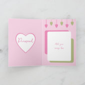 Happy 60th Jubileum voegt roze groene namen toe Kaart (Binnen)