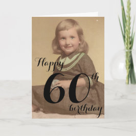 Happy 60th Photo Birthday Kaart