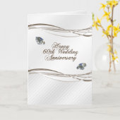 Happy 60th Wedding Jubileum Card Kaart (Gele Bloem)