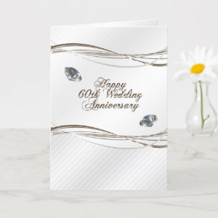 Happy 60th Wedding Jubileum Card Kaart
